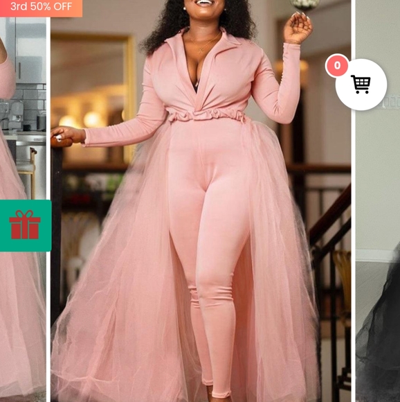 Plus size 2-piece Jumpsuit with mesh skirt NEW WITHOUT TAGS - Picture 1 of 5